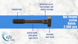EFS: Reduced Shank Screws characteristics